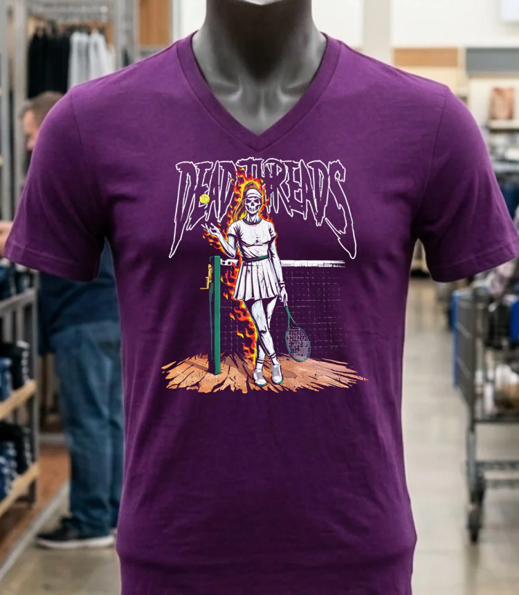 Dead Threads Tennis Female Skeleton Shirt - purple-shirt Dead Threads Tennis Female Skeleton Shirt Purple Shirt