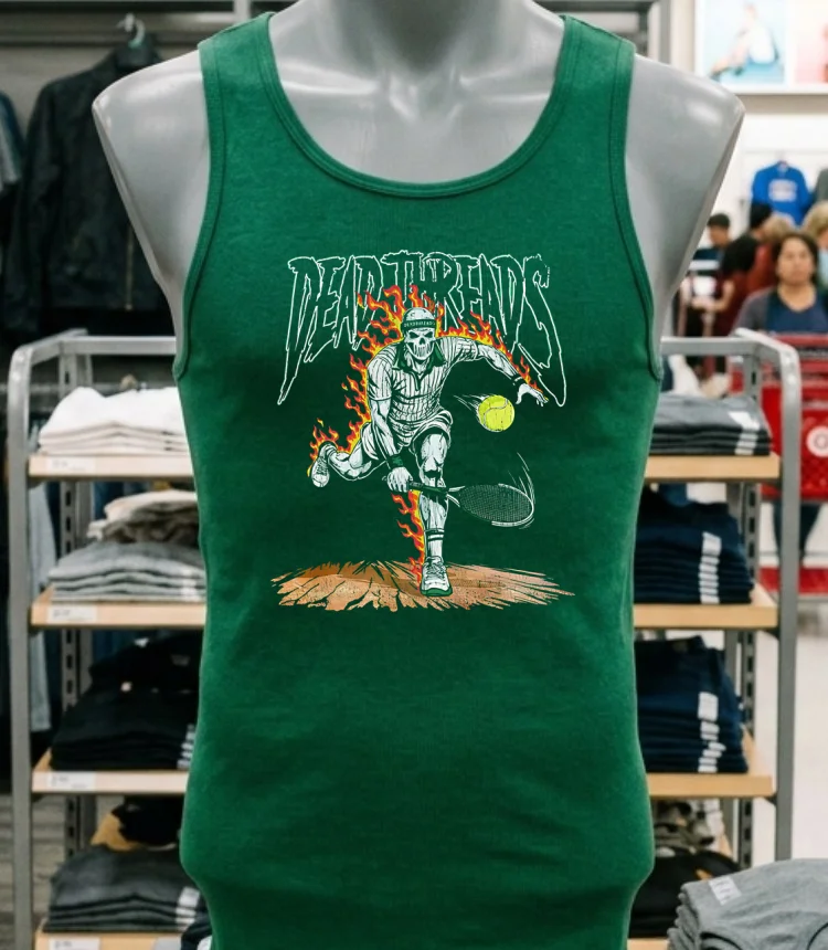 Dead Threads Tennis Male Skeleton Shirt - green-shirt Dead Threads Tennis Male Skeleton Shirt Green Shirt