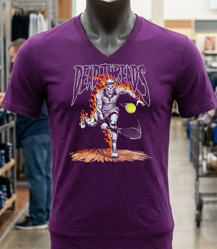 Dead Threads Tennis Male Skeleton Shirt - purple-shirt Dead Threads Tennis Male Skeleton Shirt Purple Shirt 1