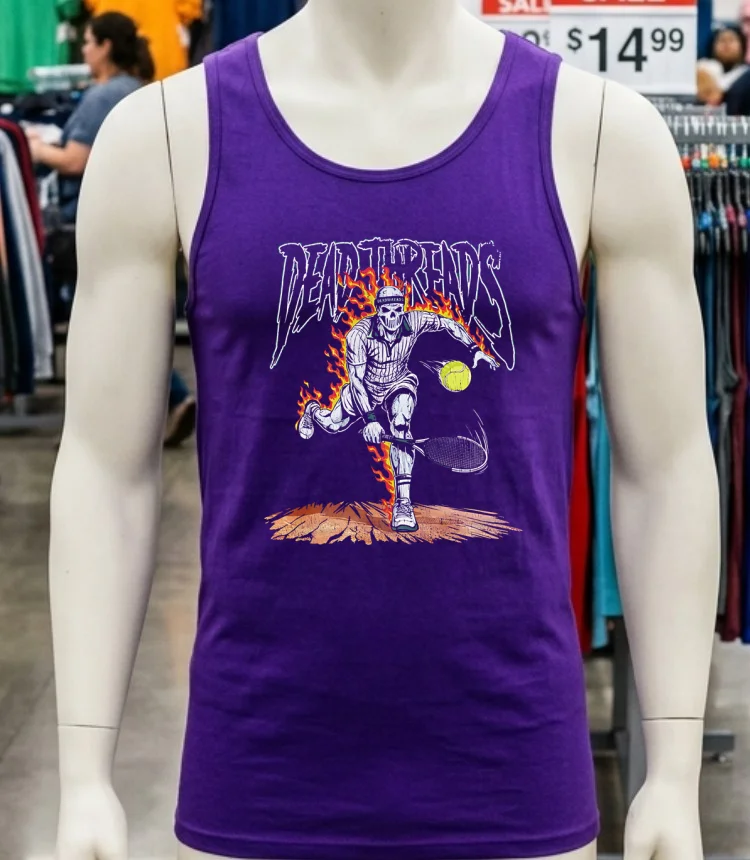 Dead Threads Tennis Male Skeleton Shirt Purple Shirt