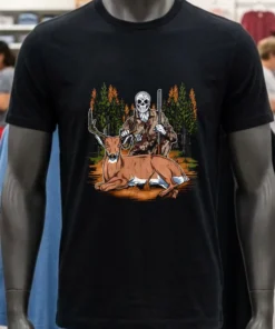 Deer Hunting Hunter Skeleton Shirt