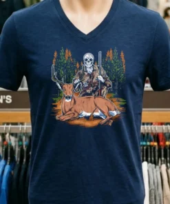 Deer Hunting Hunter Skeleton Shirt