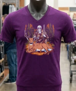 Deer Hunting Hunter Skeleton Shirt