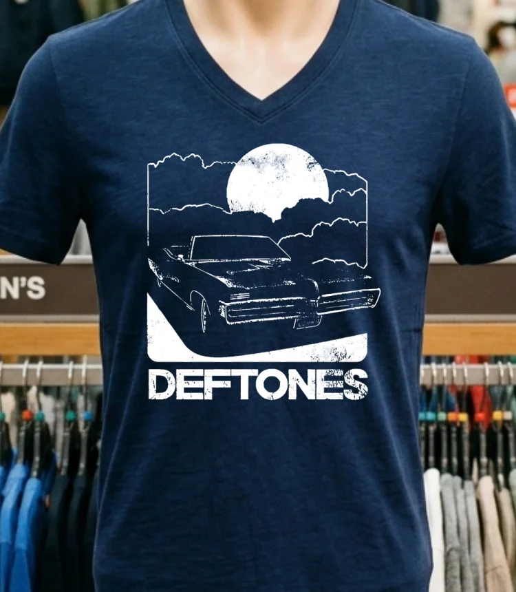 Deftones Car Mom Retro Shirt - navy-shirt Deftones Car Mom Retro Shirt Navy Shirt 1