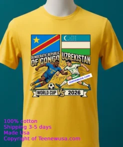 Democratic Republic Of Congo Vs Uzbekistan World Cup 2026 T Shirt