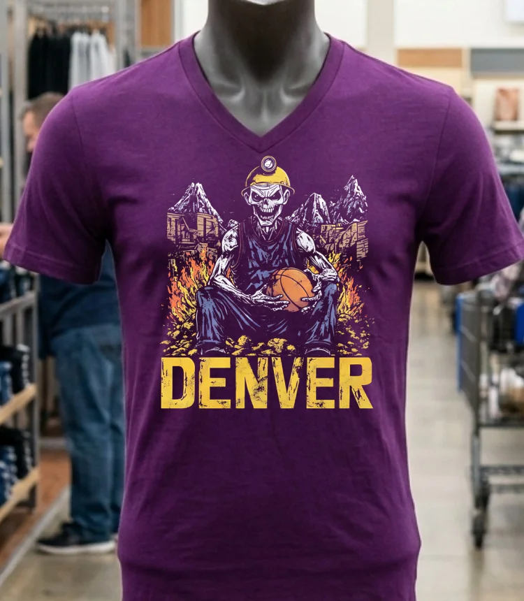 Denver Basketball American Team Sports Retro Shirt - purple-shirt Denver Basketball American Team Sports Retro Shirt Purple Shirt 1