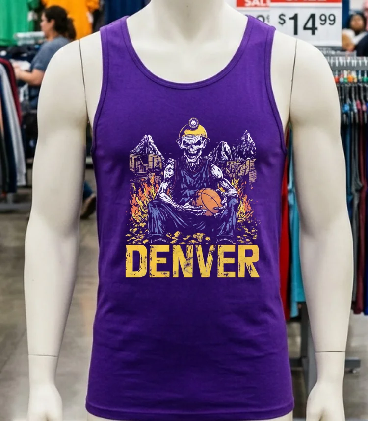 Denver Basketball American Team Sports Retro Shirt - purple-shirt Denver Basketball American Team Sports Retro Shirt Purple Shirt