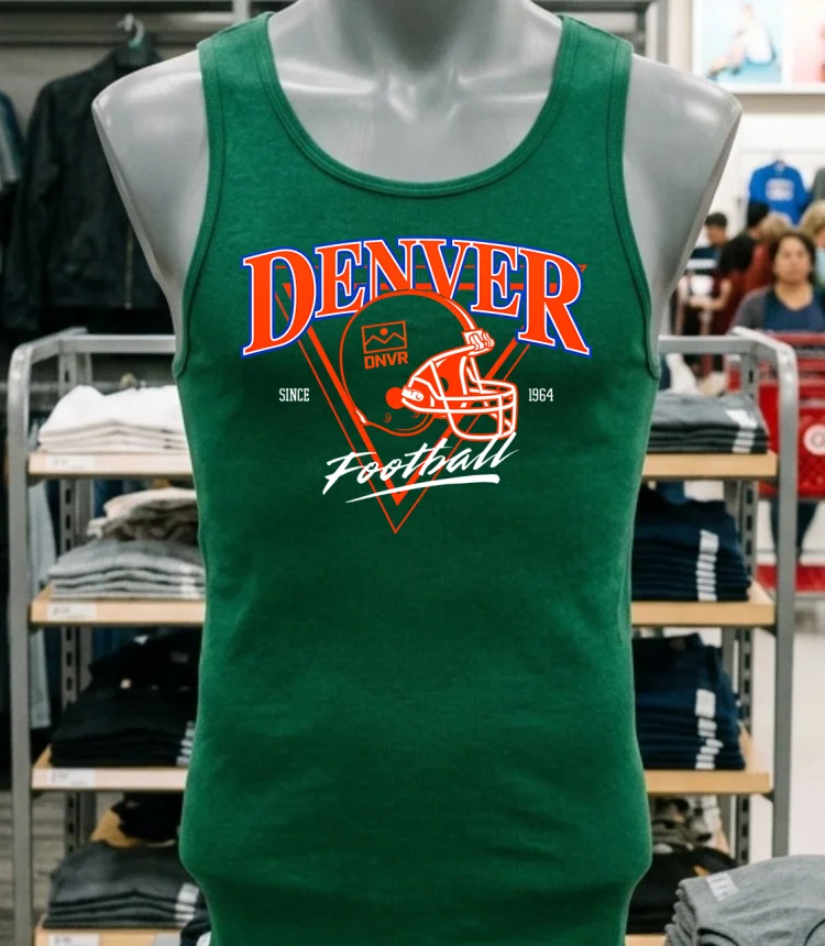 Denver Broncos Dnvr Football Helmet Since 1964 Shirt - green-shirt Denver Broncos Dnvr Football Helmet Since 1964 Shirt Green Shirt 1