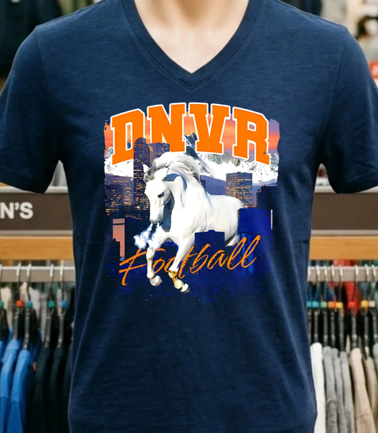 Denver Broncos Dnvr Football Shirt Navy Shirt 1