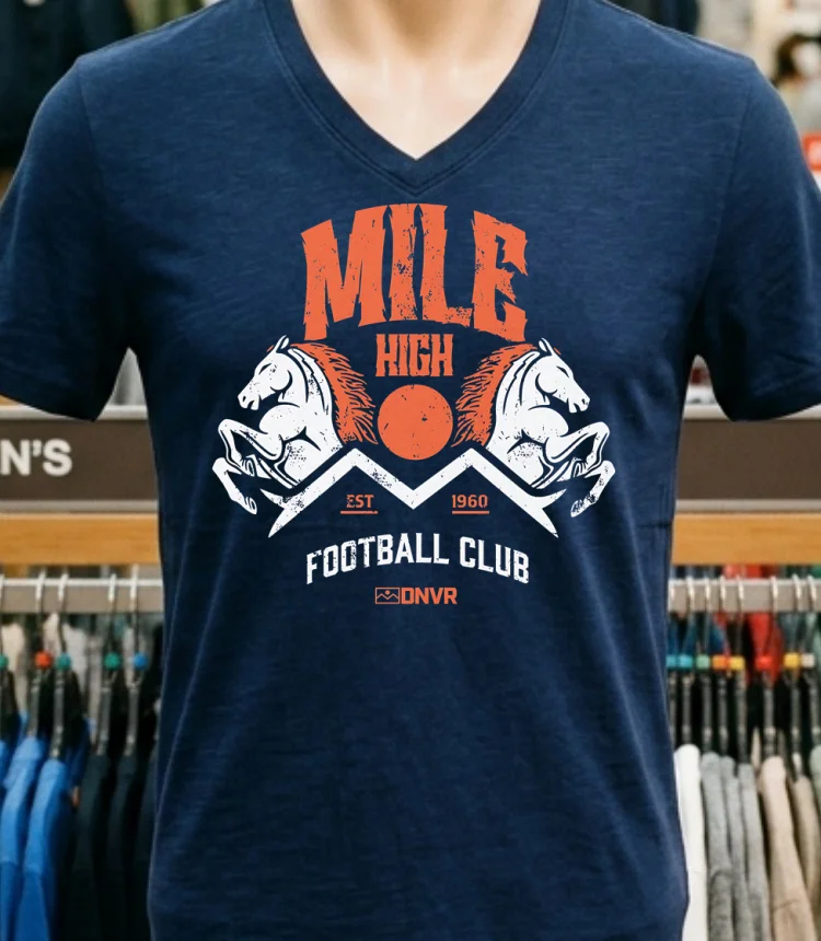 Denver Broncos Dnvr Mile High Fc Football Club Est 1960 Shirt - navy-shirt Denver Broncos Dnvr Mile High Fc Football Club Est 1960 Shirt Navy Shirt 1