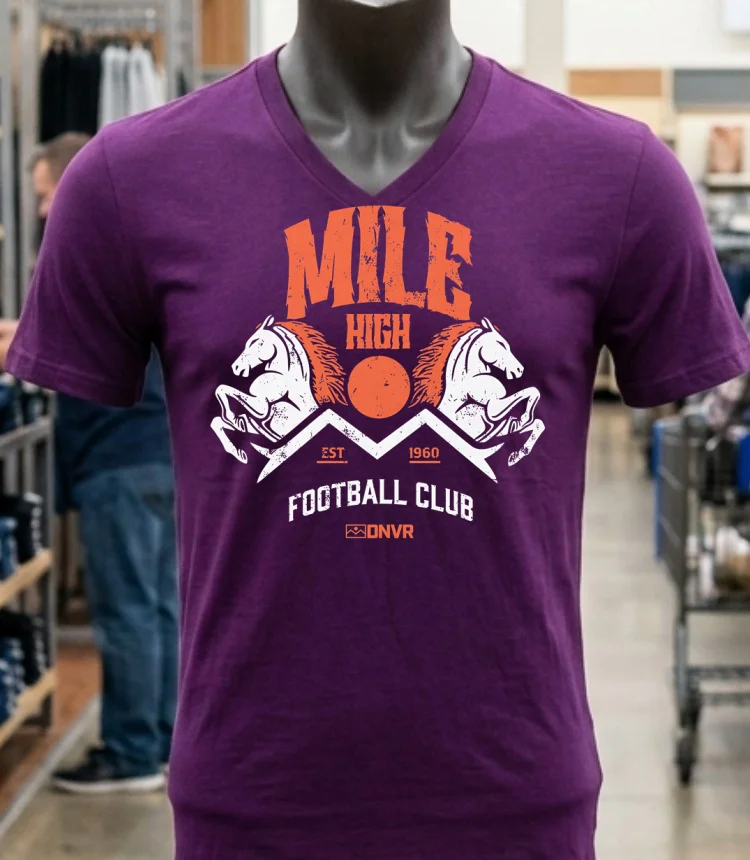Denver Broncos Dnvr Mile High Fc Football Club Est 1960 Shirt - purple-shirt Denver Broncos Dnvr Mile High Fc Football Club Est 1960 Shirt Purple Shirt 1