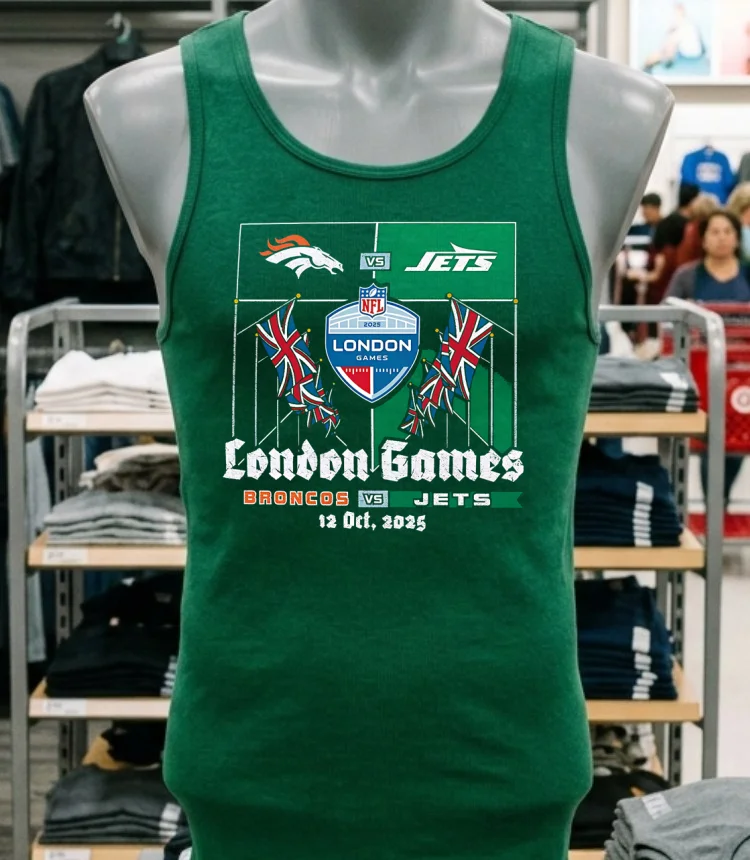 Denver Broncos Vs New York Jets 2025 London Nfl International Games Shirt - green-shirt Denver Broncos Vs New York Jets 2025 London Nfl International Games Shirt Green Shirt