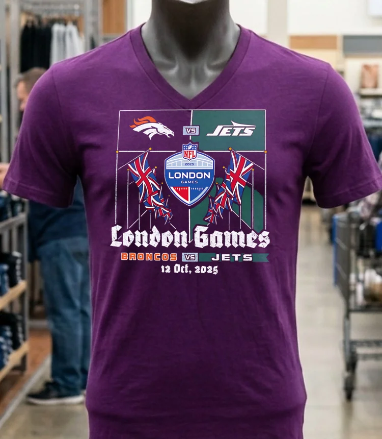 Denver Broncos Vs New York Jets 2025 London Nfl International Games Shirt Purple Shirt 1