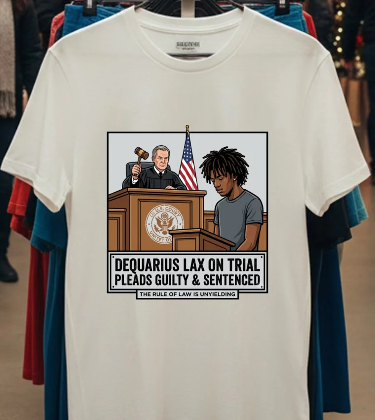 Dequarius Lax Is On Trial In Court T Shirt - white-t-shirt Dequarius Lax Is On Trial In Court T Shirt White T Shirt