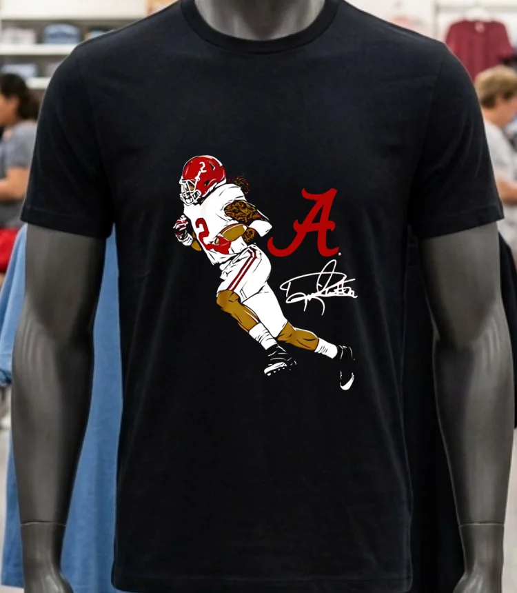 Derrick Henry Superstar Pose Alabama Football Signature Shirt - balck-shirt Derrick Henry Superstar Pose Alabama Football Signature Shirt Balck Shirt