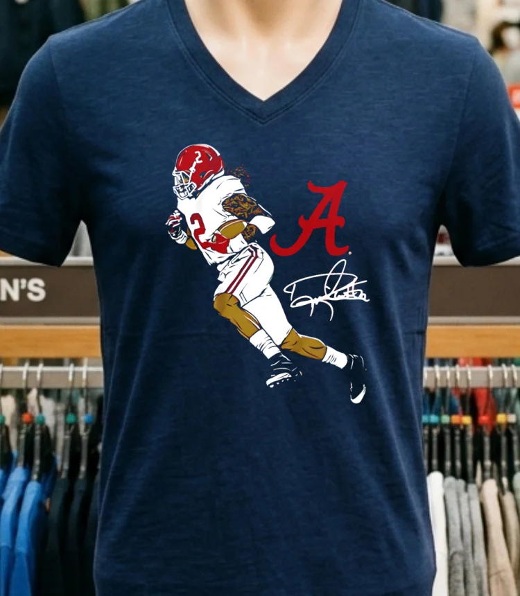 Derrick Henry Superstar Pose Alabama Football Signature Shirt - navy-shirt Derrick Henry Superstar Pose Alabama Football Signature Shirt Navy Shirt 1
