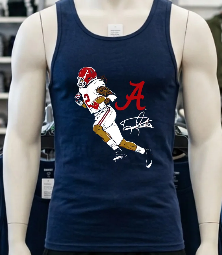 Derrick Henry Superstar Pose Alabama Football Signature Shirt Navy Shirt