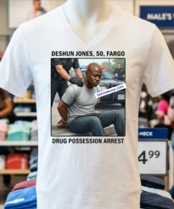 Deshun Jones, 50, Of Fargo, Was Arrested On Drug Possession Charges T Shirt