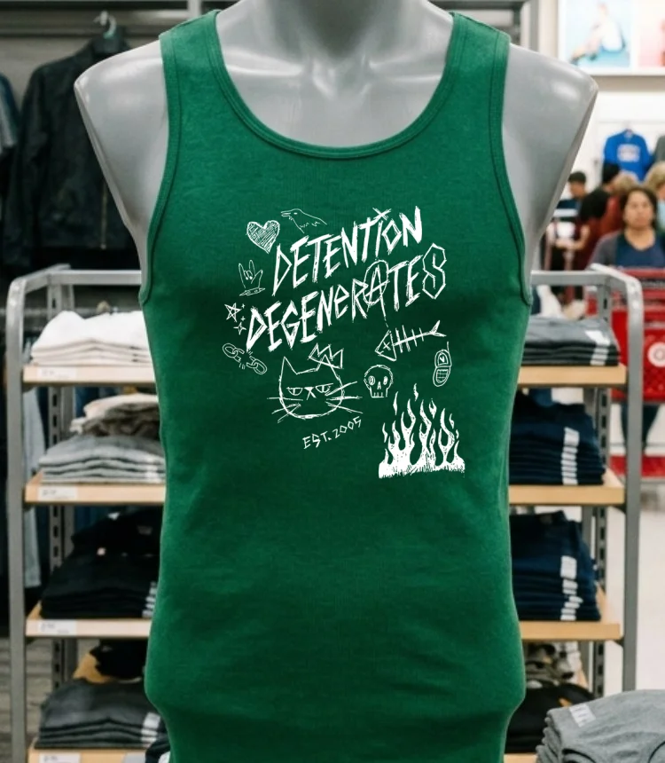 Detention Degenerate Est 2025 Shirt - green-shirt Detention Degenerate Est 2025 Shirt Green Shirt