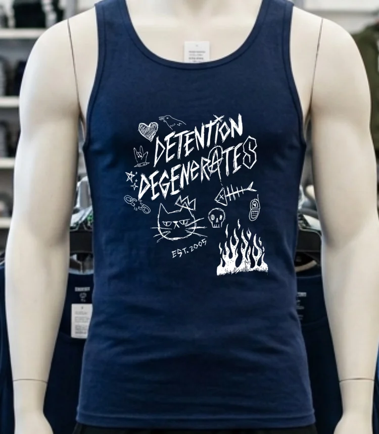 Detention Degenerate Est 2025 Shirt - navy-shirt Detention Degenerate Est 2025 Shirt Navy Shirt