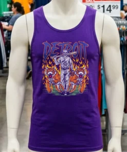 Detroit Baseball Tigers Graphic Skeleton Shirt