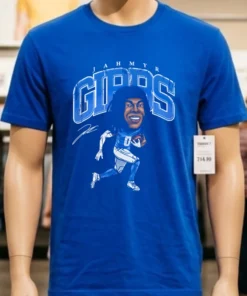 Detroit Lions Jahmyr Gibbs Cartoon Signature Shirt