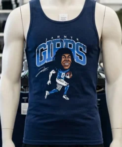 Detroit Lions Jahmyr Gibbs Cartoon Signature Shirt