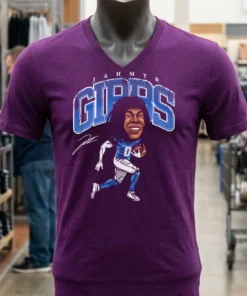 Detroit Lions Jahmyr Gibbs Cartoon Signature Shirt