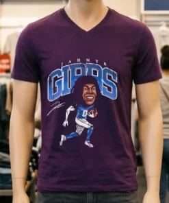 Detroit Lions Jahmyr Gibbs Cartoon Signature Shirt