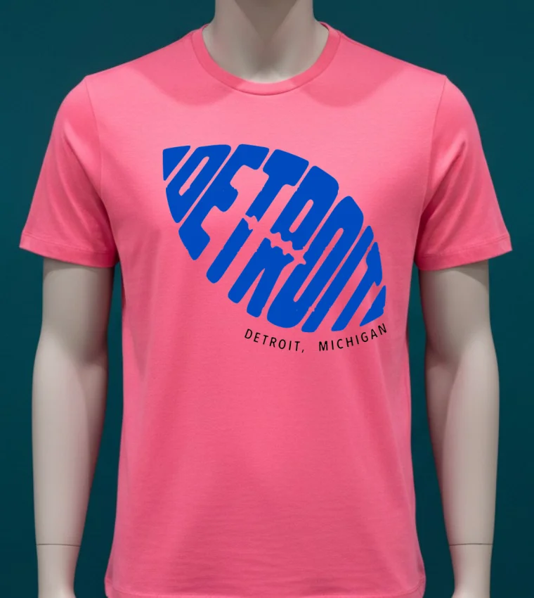 Detroit Lions Michigan Skyline Shirt - pink-t-shirt Detroit Lions Michigan Skyline Shirt Pink T Shirt