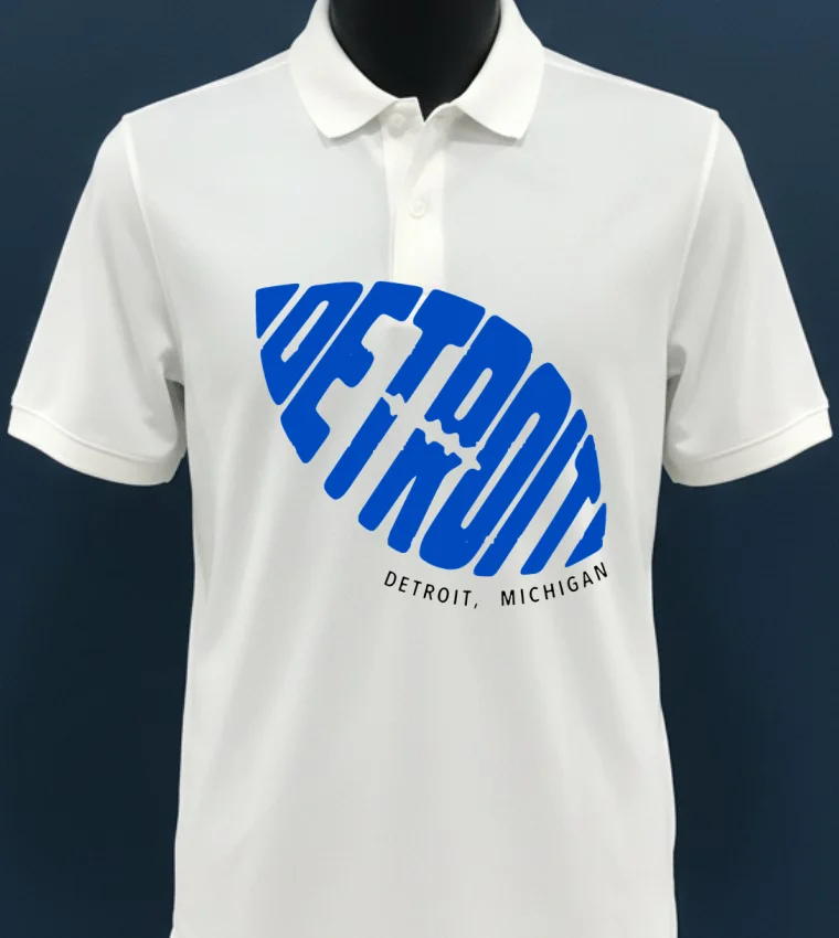 Detroit Lions Michigan Skyline Shirt - white-t-shirt Detroit Lions Michigan Skyline Shirt White T Shirt 3
