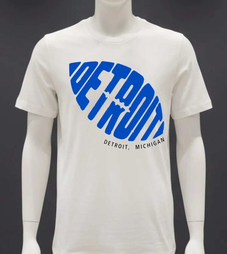 Detroit Lions Michigan Skyline Shirt - white-t-shirt Detroit Lions Michigan Skyline Shirt White T Shirt 4