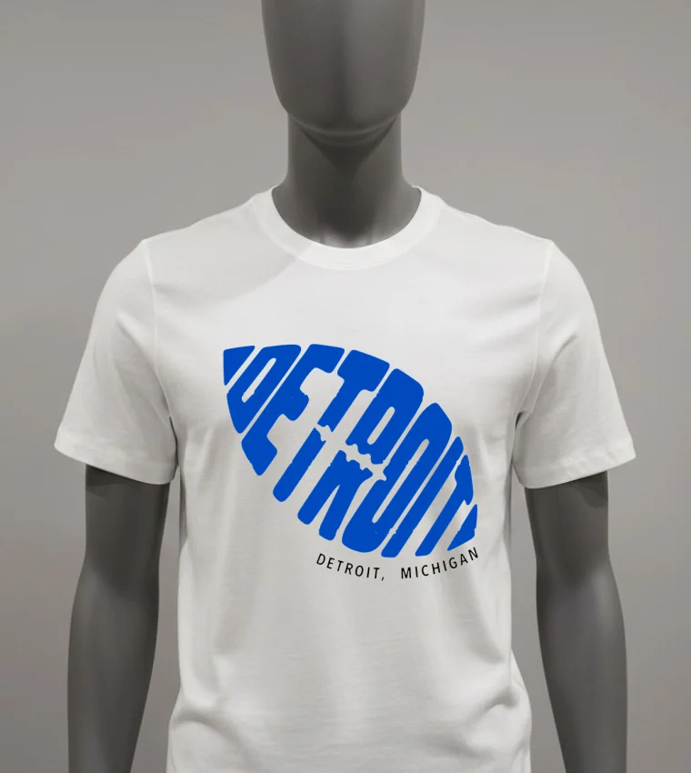 Detroit Lions Michigan Skyline Shirt - white-t-shirt Detroit Lions Michigan Skyline Shirt White T Shirt 5