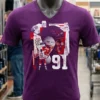 Detroit Red Wings X Sergei Fedorov Signature Red Shirt Purple Shirt 1