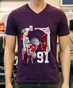 Detroit Red Wings X Sergei Fedorov Signature Red Shirt