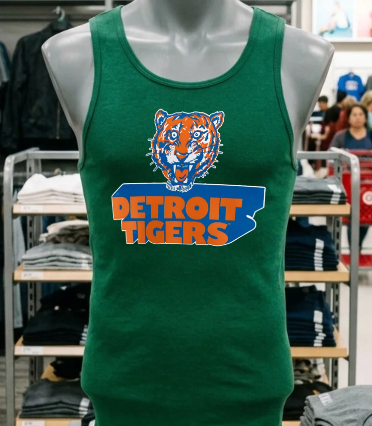 Detroit Tigers Logo Vintage Shirt - green-shirt Detroit Tigers Logo Vintage Shirt Green Shirt