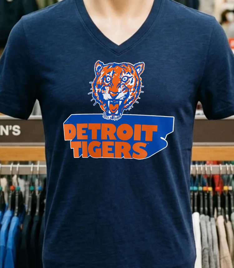 Detroit Tigers Logo Vintage Shirt - navy-shirt Detroit Tigers Logo Vintage Shirt Navy Shirt 1
