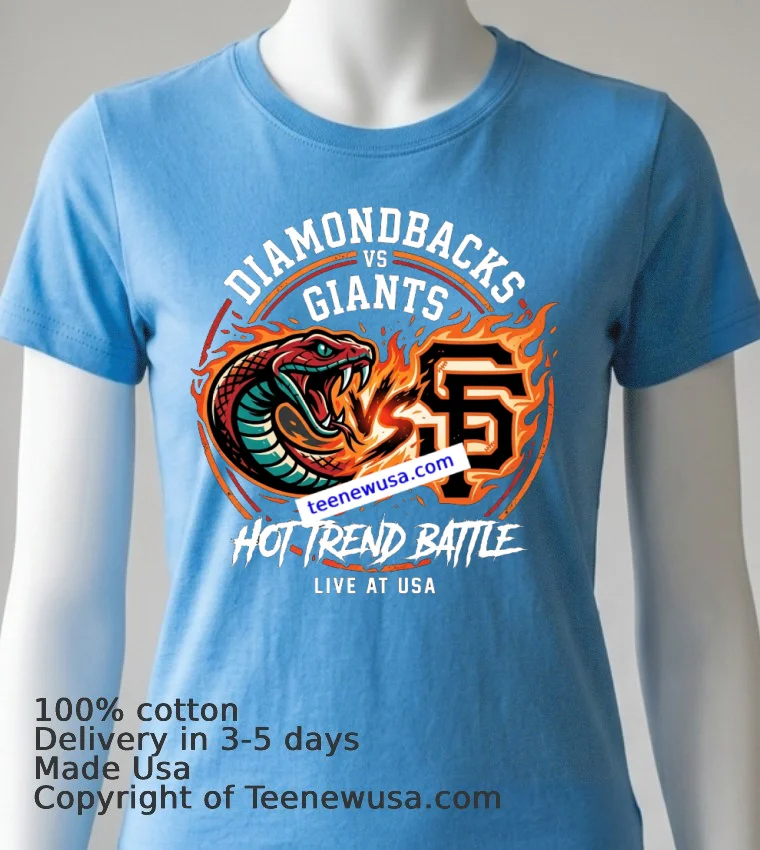 Diamondbacks Vs Giants Fan Sports T Shirt Blue Shirt