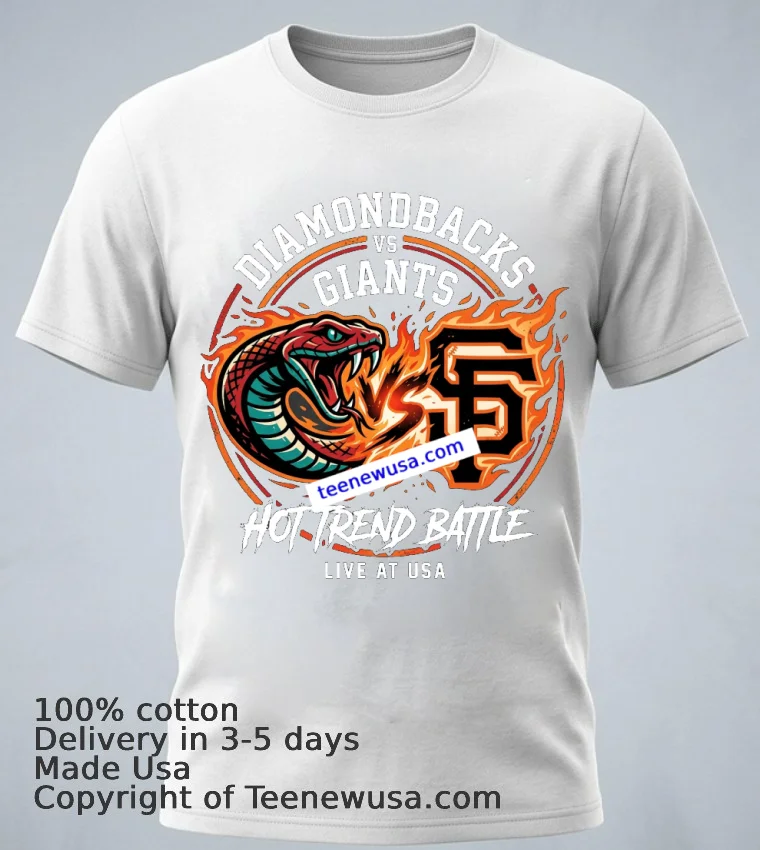 Diamondbacks Vs Giants Fan Sports T Shirt - white-t-shirt 1 Diamondbacks Vs Giants Fan Sports T Shirt White T Shirt 1