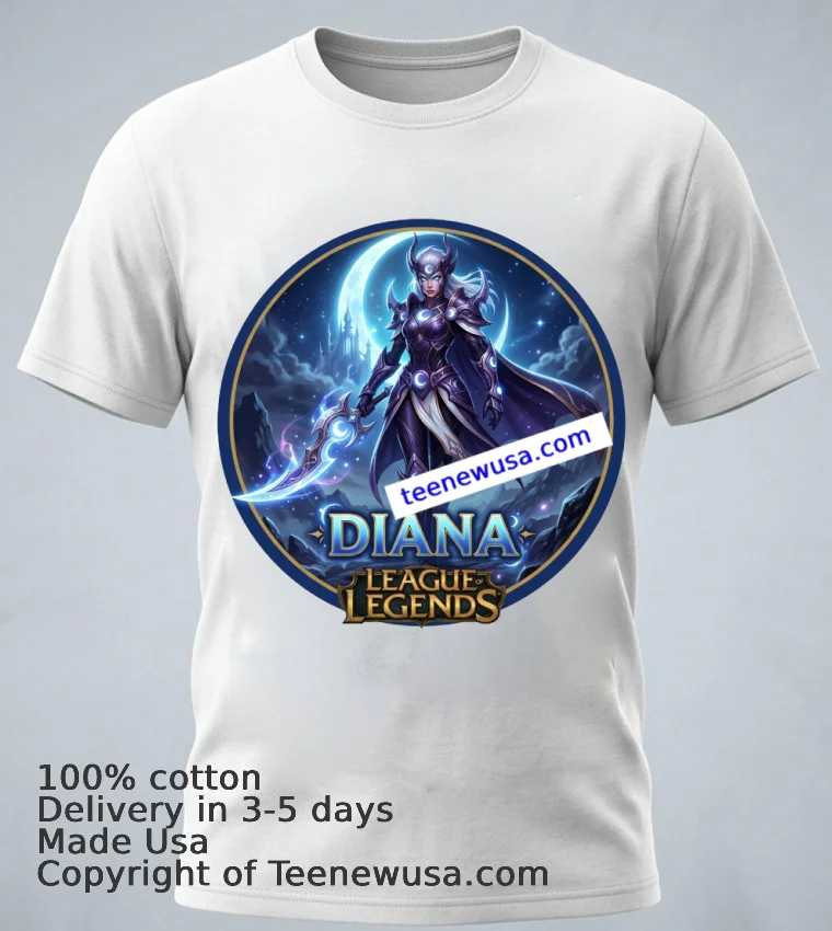 Diana League Of Legends T Shirt White T Shirt 1
