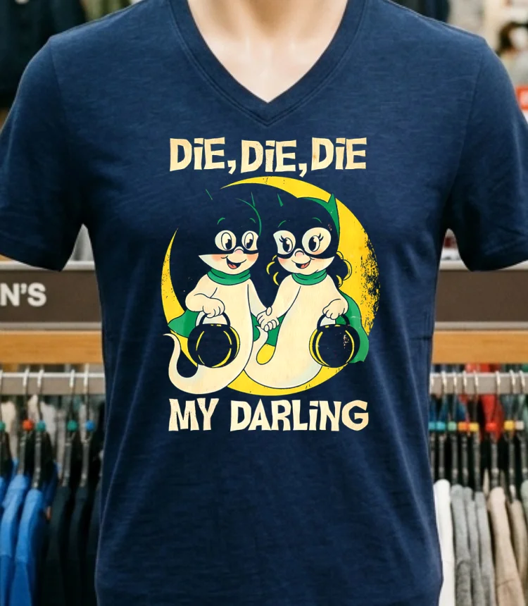 Die Die Die My Darling Halloween Shirt - navy-shirt Die Die Die My Darling Halloween Shirt Navy Shirt 1