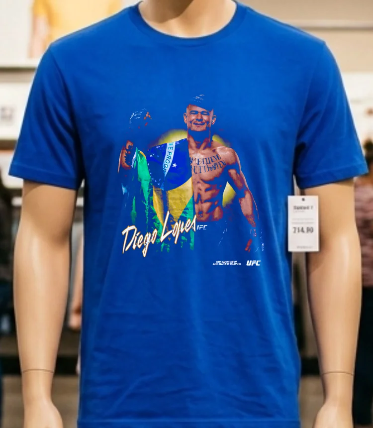 Diego Lopes Make It Happen Boxy Ufc Champion Retro Shirt - blue-shirt Diego Lopes Make It Happen Boxy Ufc Champion Retro Shirt Blue Shirt