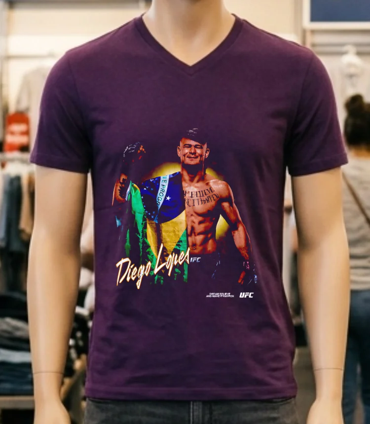 Diego Lopes Make It Happen Boxy Ufc Champion Retro Shirt Purple Shirt