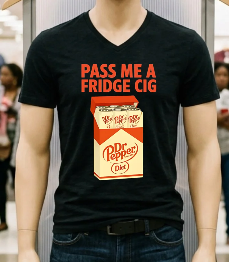 Diet Dr Pepper Pass Me A Fridge Cig Shirt - balck-shirt Diet Dr Pepper Pass Me A Fridge Cig Shirt Balck Shirt