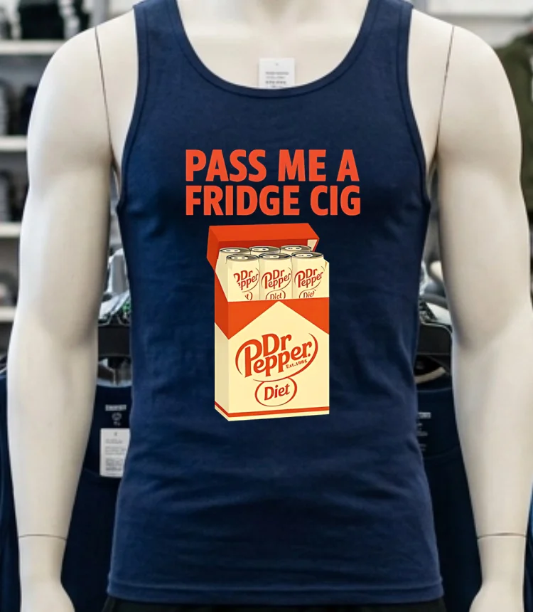 Diet Dr Pepper Pass Me A Fridge Cig Shirt - navy-shirt Diet Dr Pepper Pass Me A Fridge Cig Shirt Navy Shirt