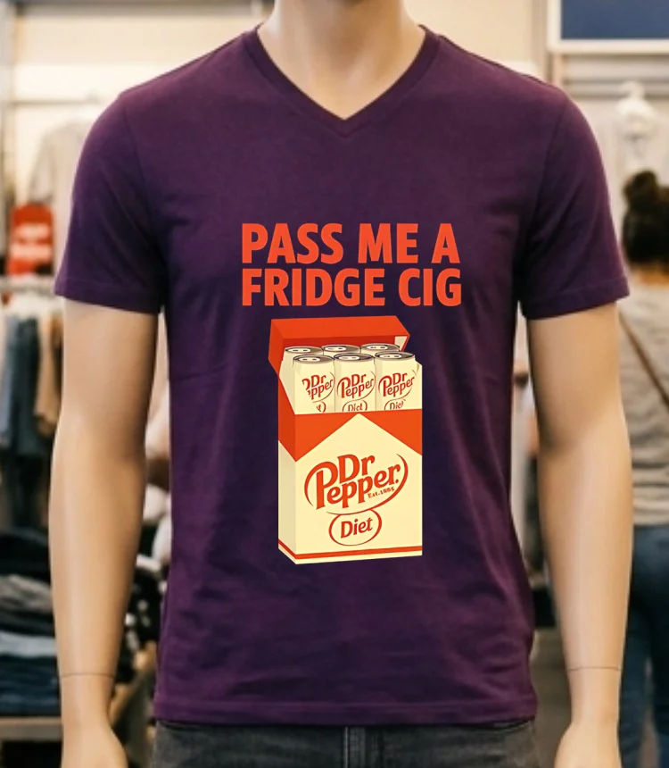 Diet Dr Pepper Pass Me A Fridge Cig Shirt - purple-shirt Diet Dr Pepper Pass Me A Fridge Cig Shirt Purple Shirt
