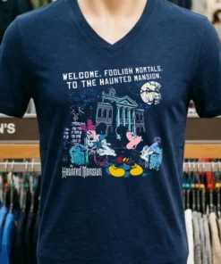 Disney Haunted Mansion Mickey And Minnie Hitchhiking Ghosts Shirt