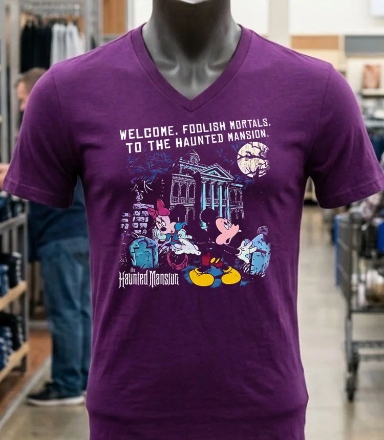 Disney Haunted Mansion Mickey And Minnie Hitchhiking Ghosts Shirt - purple-shirt Disney Haunted Mansion Mickey And Minnie Hitchhiking Ghosts Shirt Purple Shirt 1