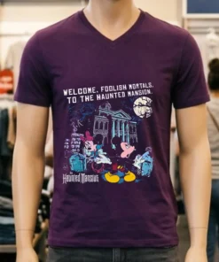 Disney Haunted Mansion Mickey And Minnie Hitchhiking Ghosts Shirt