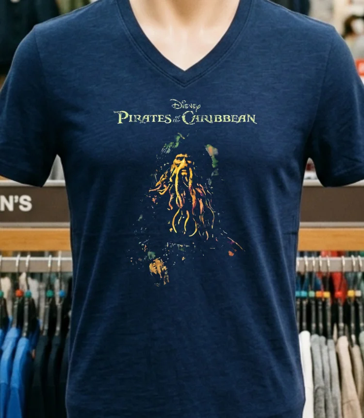 Disney Pirates Of The Caribbean Davy Jones Shirt - navy-shirt Disney Pirates Of The Caribbean Davy Jones Shirt Navy Shirt 1